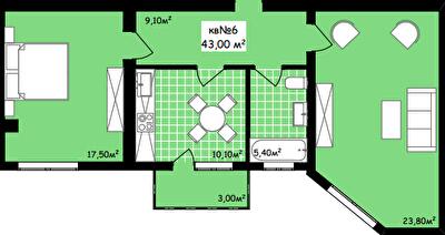 2-комнатная 66.8 м² в ЖК Неосити от 22 650 грн/м², Черновцы