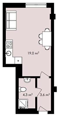 1-комнатная 26.9 м² в ЖК IT-Парк Manufactura от 26 600 грн/м², Харьков