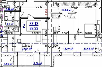 2-комнатная 89.33 м² в ЖК Дом на Сумской от 42 700 грн/м², Харьков