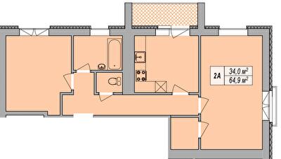 2-кімнатна 64.9 м² в ЖК на вул. Молочна, 8 від 22 000 грн/м², Харків