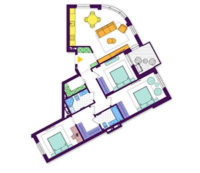 2-кімнатна 104.8 м² в ЖК Respublika від 55 350 грн/м², Київ