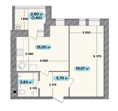 1-комнатная 45 м² в ЖК Spring Town New Riviera от 16 100 грн/м², Хмельницкий