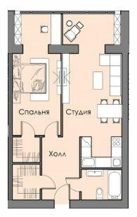 2-комнатная 72.8 м² в ЖК Лучший дом на Победе от 19 300 грн/м², Днепр