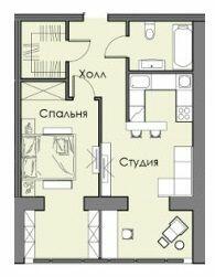 1-комнатная 58.9 м² в ЖК Лучший дом на Победе от 24 150 грн/м², Днепр