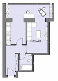 1-комнатная 47.5 м² в ЖК Лучший дом на Победе от 24 150 грн/м², Днепр