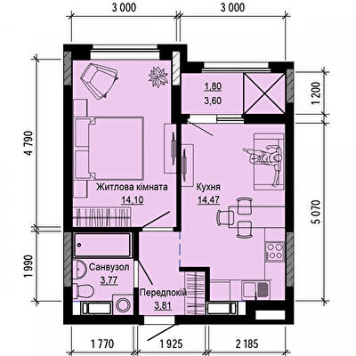 1-кімнатна 37.95 м² в ЖК Hello House від 33 000 грн/м², Київ