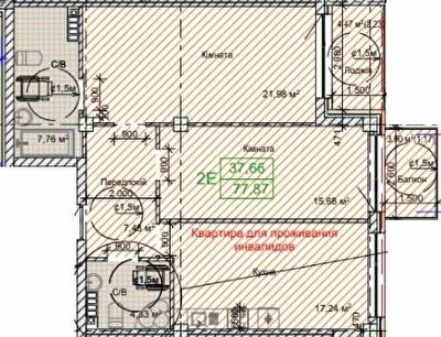 2-кімнатна 77.87 м² в ЖК Art House від 51 100 грн/м², Одеса