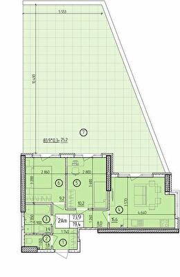 2-кімнатна 73.9 м² в ЖК Manhattan від 26 950 грн/м², Одеса