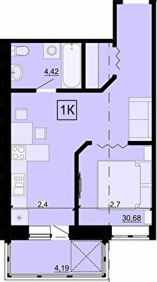 1-кімнатна 39.01 м² в ЖК Акварель-4 від 21 900 грн/м², Одеса