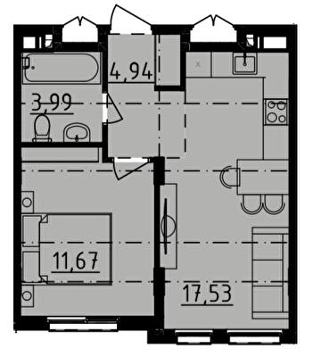 1-кімнатна 38.2 м² в ЖК DERBY Style House від 27 250 грн/м², Одеса