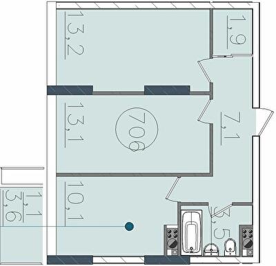2-кімнатна 50 м² в ЖК Пространство на Тульской від 27 100 грн/м², Одеса