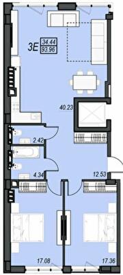 3-кімнатна 93.96 м² в ЖК Sunrise City від 23 350 грн/м², м. Чорноморск