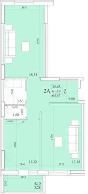 2-кімнатна 62.9 м² в ЖК Акварель-2 від 20 450 грн/м², Одеса