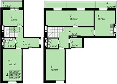 Двухуровневая 115.28 м² в ЖК Q-4 "Quoroom Grand Avenue" от 25 150 грн/м², Львов