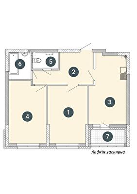 2-кімнатна 61.39 м² в ЖК Святобор від 40 843 грн/м², Київ