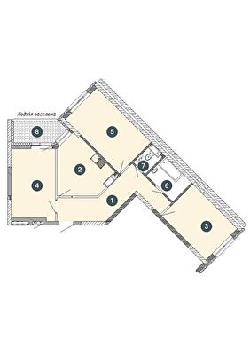 3-кімнатна 79.97 м² в ЖК Святобор від 38 208 грн/м², Київ