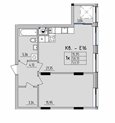 1-кімнатна 53.17 м² в ЖК на вул. Стрийська, 45 від 21 600 грн/м², Львів