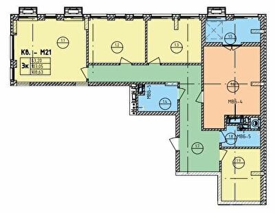 3-кімнатна 108.63 м² в ЖК на вул. Стрийська, 45 від 26 800 грн/м², Львів