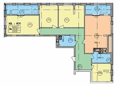 3-кімнатна 131.82 м² в ЖК на вул. Стрийська, 45 від 26 800 грн/м², Львів