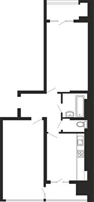 2-комнатная 73.68 м² в ЖК Национальный от 31 050 грн/м², Львов