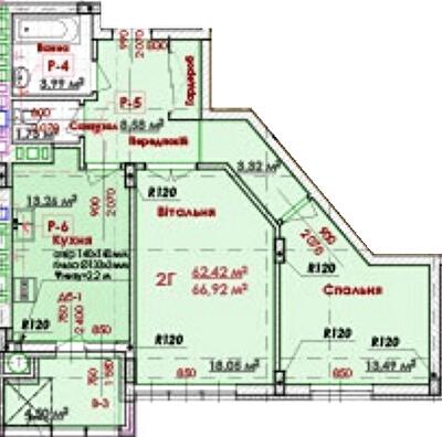 2-комнатная 66.92 м² в ЖК Соняшник от 19 000 грн/м², Львов