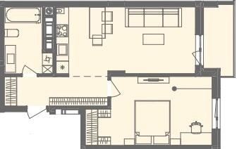 1-комнатная 54.31 м² в ЖК Этно Дом от 18 000 грн/м², с. Горишний