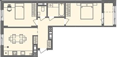 2-комнатная 60.98 м² в ЖК Этно Дом от 17 300 грн/м², с. Горишний