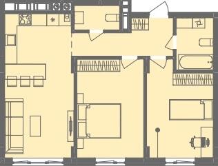 2-комнатная 68.07 м² в ЖК Этно Дом от 18 000 грн/м², с. Горишний