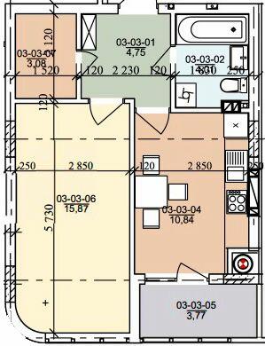 1-комнатная 42.32 м² в ЖК на ул. Трускавецкая от 20 000 грн/м², с. Сокольники