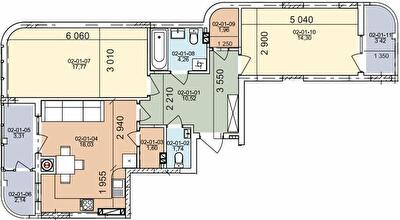 2-комнатная 75.16 м² в ЖК на ул. Трускавецкая от 20 000 грн/м², с. Сокольники