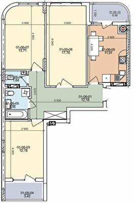 3-комнатная 74.41 м² в ЖК на ул. Трускавецкая от 20 000 грн/м², с. Сокольники