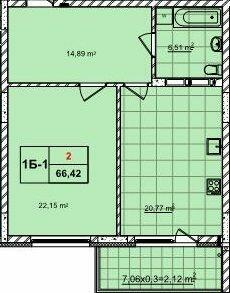 1-комнатная 66.42 м² в ЖК 52 Жемчужина (Pechersk Plaza) от 67 600 грн/м², Киев