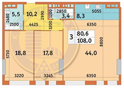 3-кімнатна 108 м² в ЖК Manhattan City від 45 669 грн/м², Київ