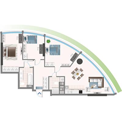 3-комнатная 102.16 м² в ЖК Oasis от 39 300 грн/м², Киев