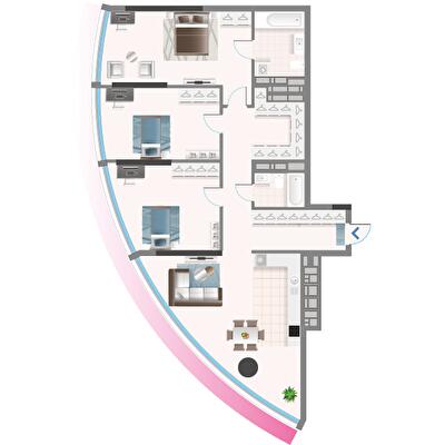 3-комнатная 125.72 м² в ЖК Oasis от 39 300 грн/м², Киев