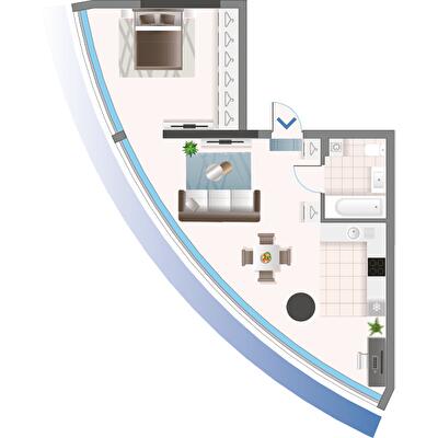 1-комнатная 61.95 м² в ЖК Oasis от 41 500 грн/м², Киев