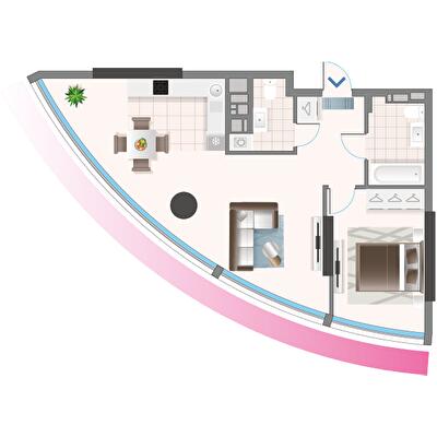 2-комнатная 67.93 м² в ЖК Oasis от 34 150 грн/м², Киев