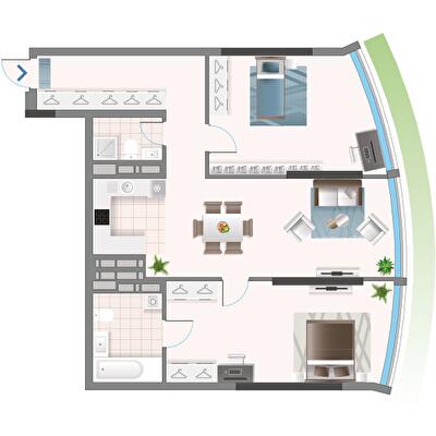 2-комнатная 99.86 м² в ЖК Oasis от 34 150 грн/м², Киев