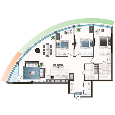 3-комнатная 135.49 м² в ЖК Oasis от 40 000 грн/м², Киев