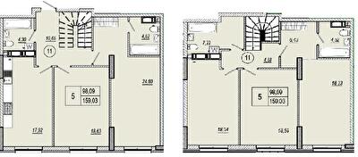 Двухуровневая 159.03 м² в ЖК Podil Plaza & Residence от 50 000 грн/м², Киев