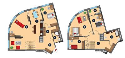 Дворівнева 176.6 м² в ЖК SALUT! від 36 000 грн/м², Київ