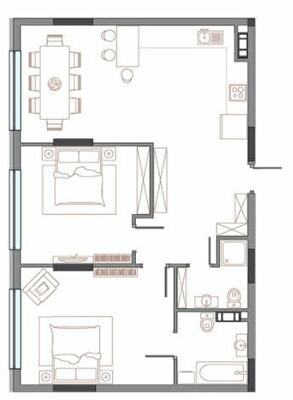 2-комнатная 95.11 м² в ЖК АРСЕНАЛ House от 100 000 грн/м², Киев