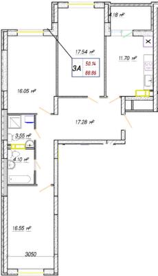 3-кімнатна 86.86 м² в ЖК Вудсторія від 20 250 грн/м², Київ