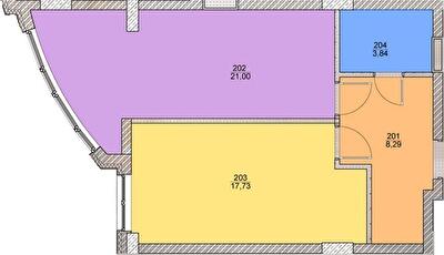 1-комнатная 50.8 м² в ЖК Оболонский бриз от 58 100 грн/м², Киев