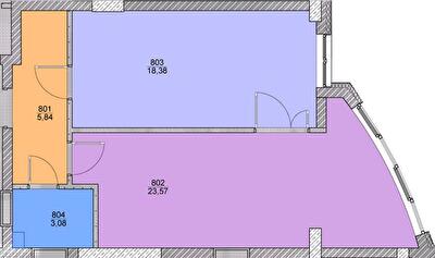 1-комнатная 50.9 м² в ЖК Оболонский бриз от 58 100 грн/м², Киев