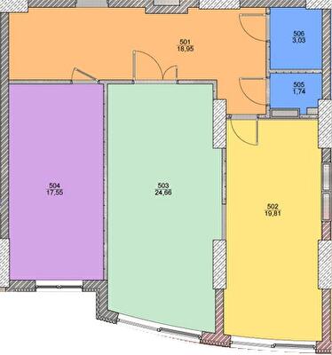 2-комнатная 85.7 м² в ЖК Оболонский бриз от 43 600 грн/м², Киев
