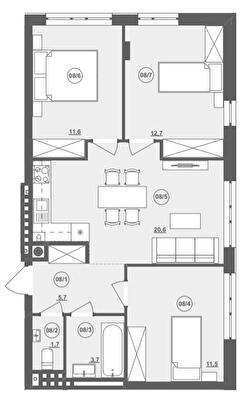 3-комнатная 67.49 м² в ЖК ИНЖИР от 25 000 грн/м², Львов