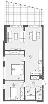 2-комнатная 71.71 м² в ЖК ИНЖИР от 25 000 грн/м², Львов