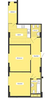 2-кімнатна 67.02 м² в ЖК Crystal River від 10 300 грн/м², Івано-Франківськ