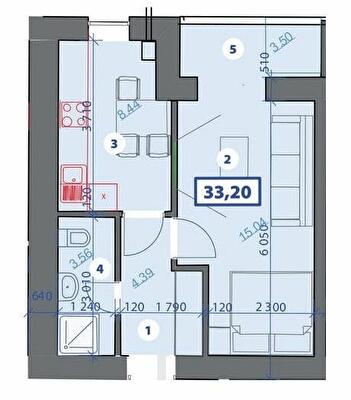 1-комнатная 33.2 м² в ЖК Квартал Галицкий от 12 600 грн/м², Ивано-Франковск